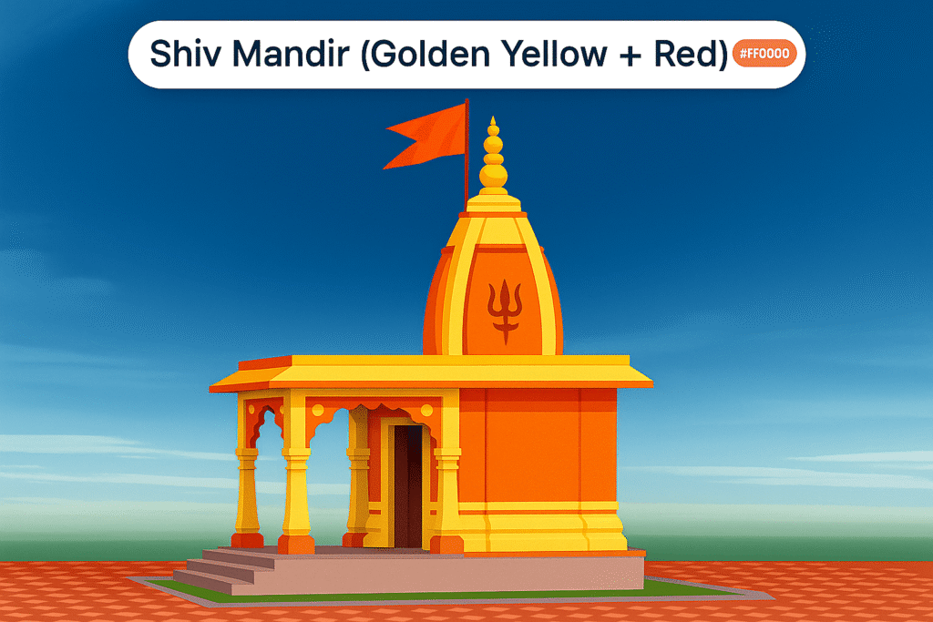 शिव मंदिर का कलर कैसा होना चाहिए : दोस्तों अगर आप शिव मंदिर पर पेंट करना चाहते हैं तो और जानना चाहते हैं की शिव मंदिर का कलर कैसा होना चाहिए तो आप बिल्कुल सही जगह आये हैं यहाँ आप बिल्कुल शाछात देख सकते हैं शिव मंदिर का रंग कैसा होना चाहिए की वो अच्छा लगे और कलर लगें के बाद कैसा दिखेगा और आपको सभी कलर का कोड भी मिल जायेगा जिससे आप बिल्कुल आसानी से अपने मंदिर की पेंटिंग करवा सकते हैं |